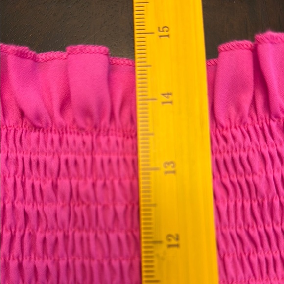 Pink Ruffled Puff Sleeve Smocked Top - Picture 13 of 15
